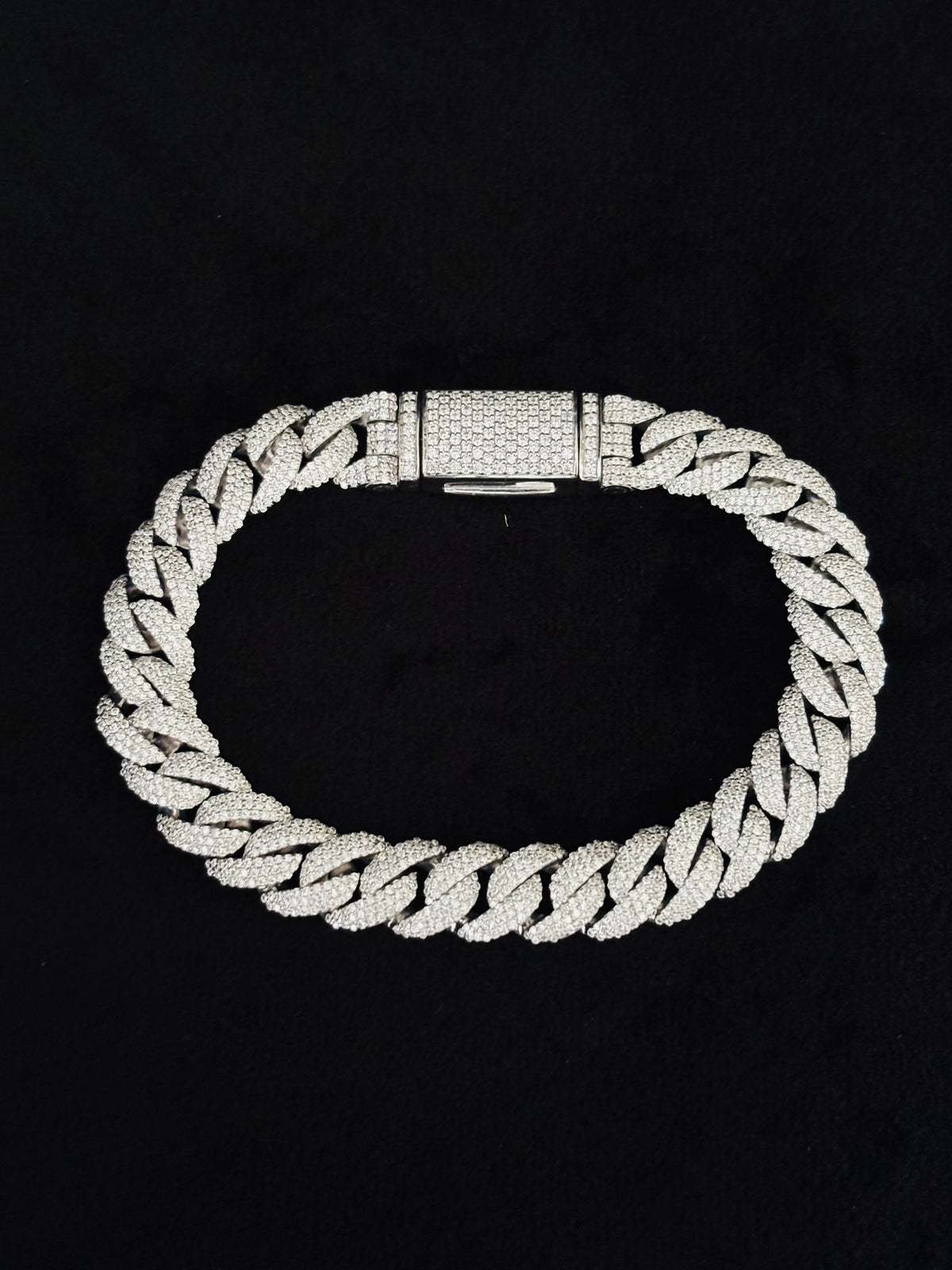 10MM Iced Out Miami Cuban Link Moissanite Bracelet For Men