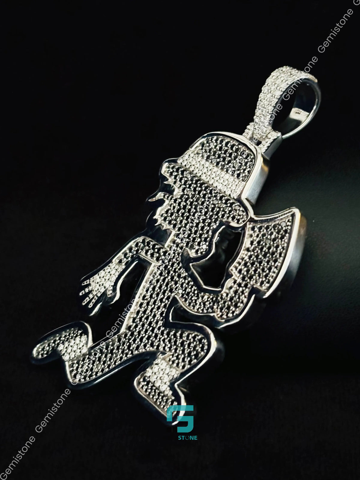 Black & White Diamond Moissanite Michael Hatchman Pendant