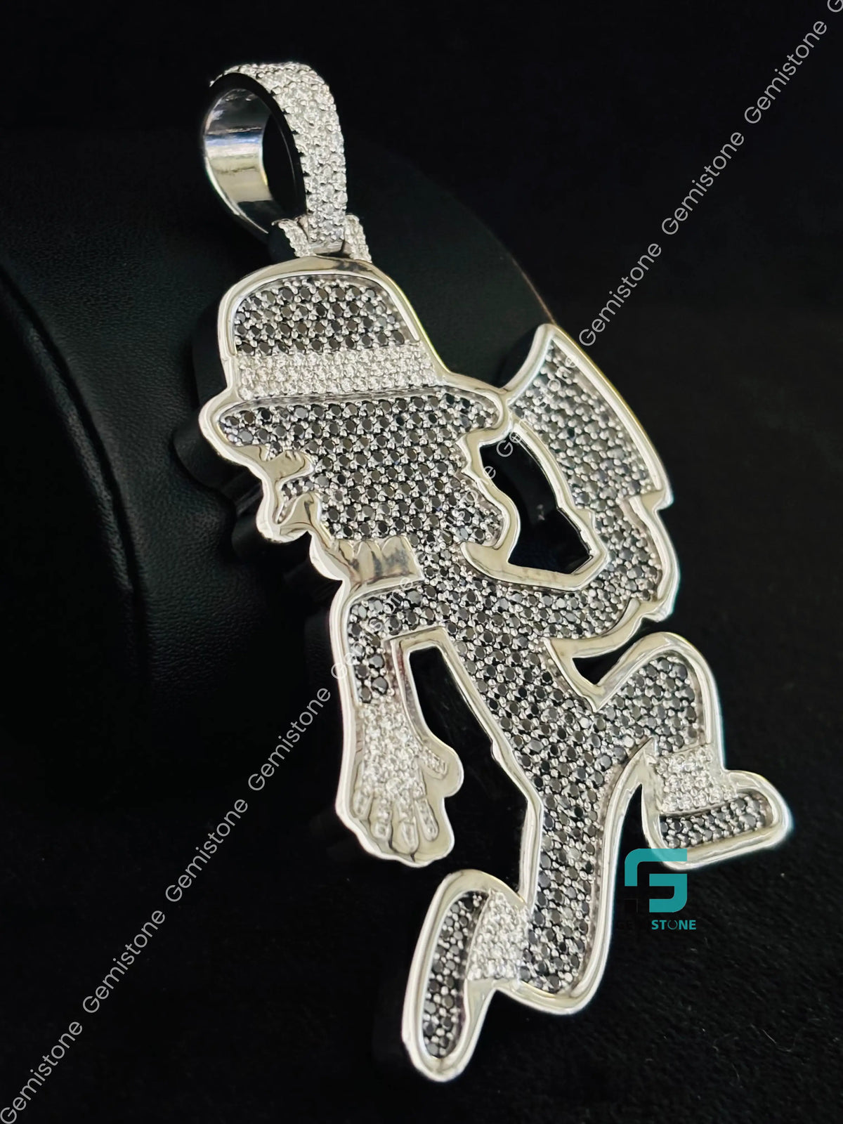 Black & White Diamond Moissanite Michael Hatchman Pendant