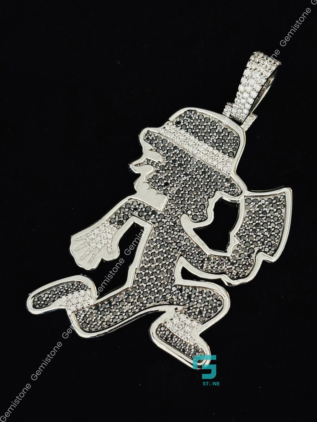 Black & White Diamond Moissanite Michael Hatchman Pendant