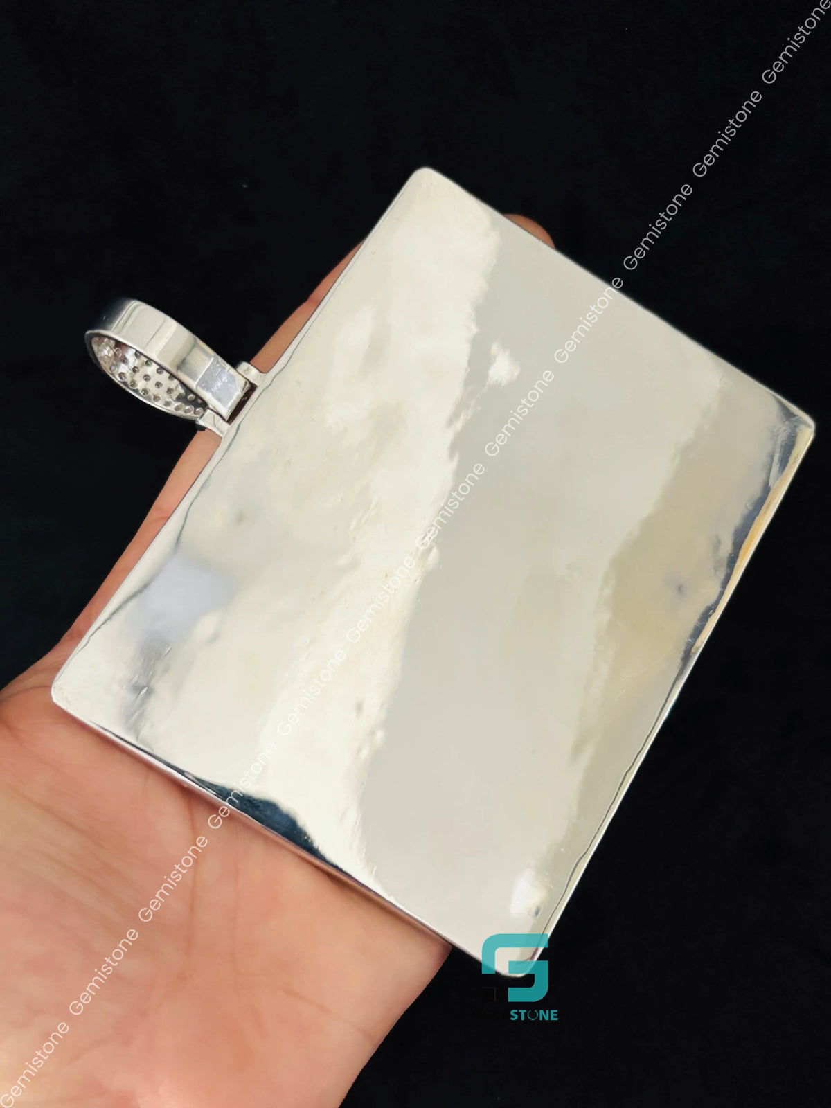 Custom Moissanite City Pendant in 925 Sterling Silver