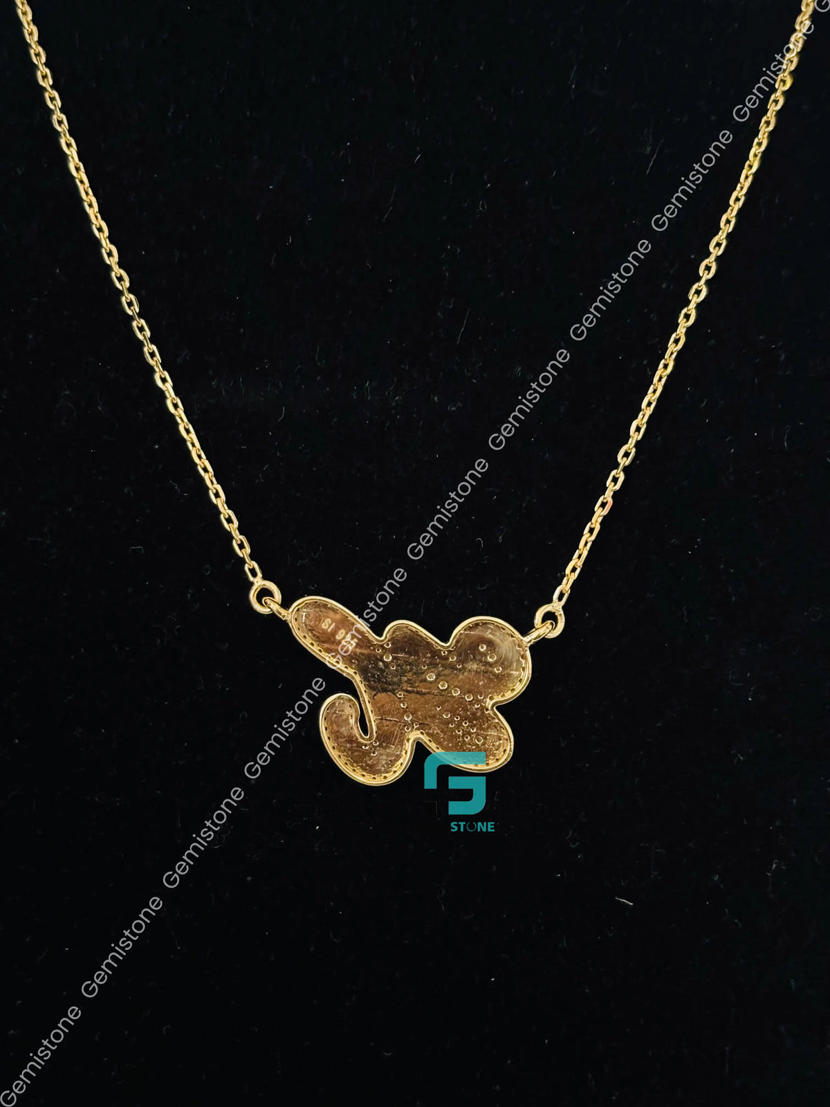 Custom Alphabet Letter Moissanite Charm Pendant For Women