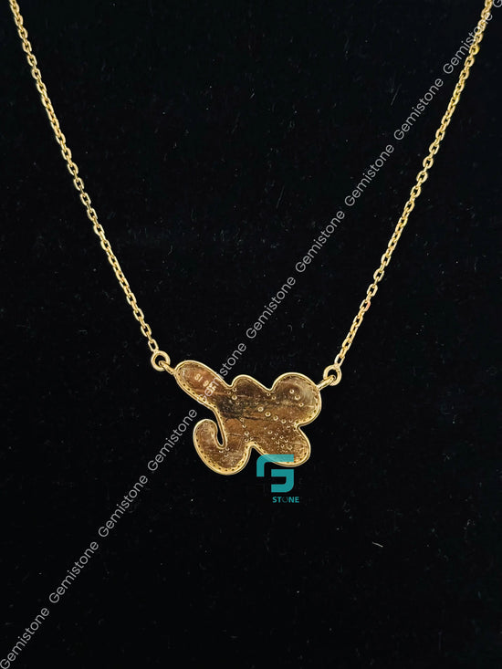 Custom Alphabet Letter Moissanite Charm Pendant For Women