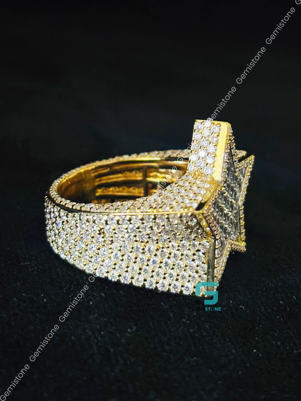 Baguette & Round Cut Star Shape Moissanite Rapper Ring