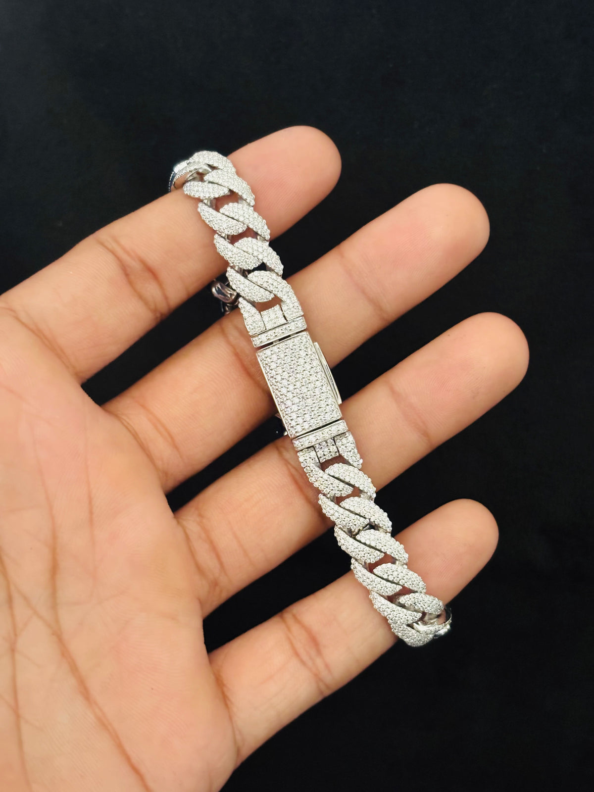 10MM Iced Out Miami Cuban Link Moissanite Bracelet For Men