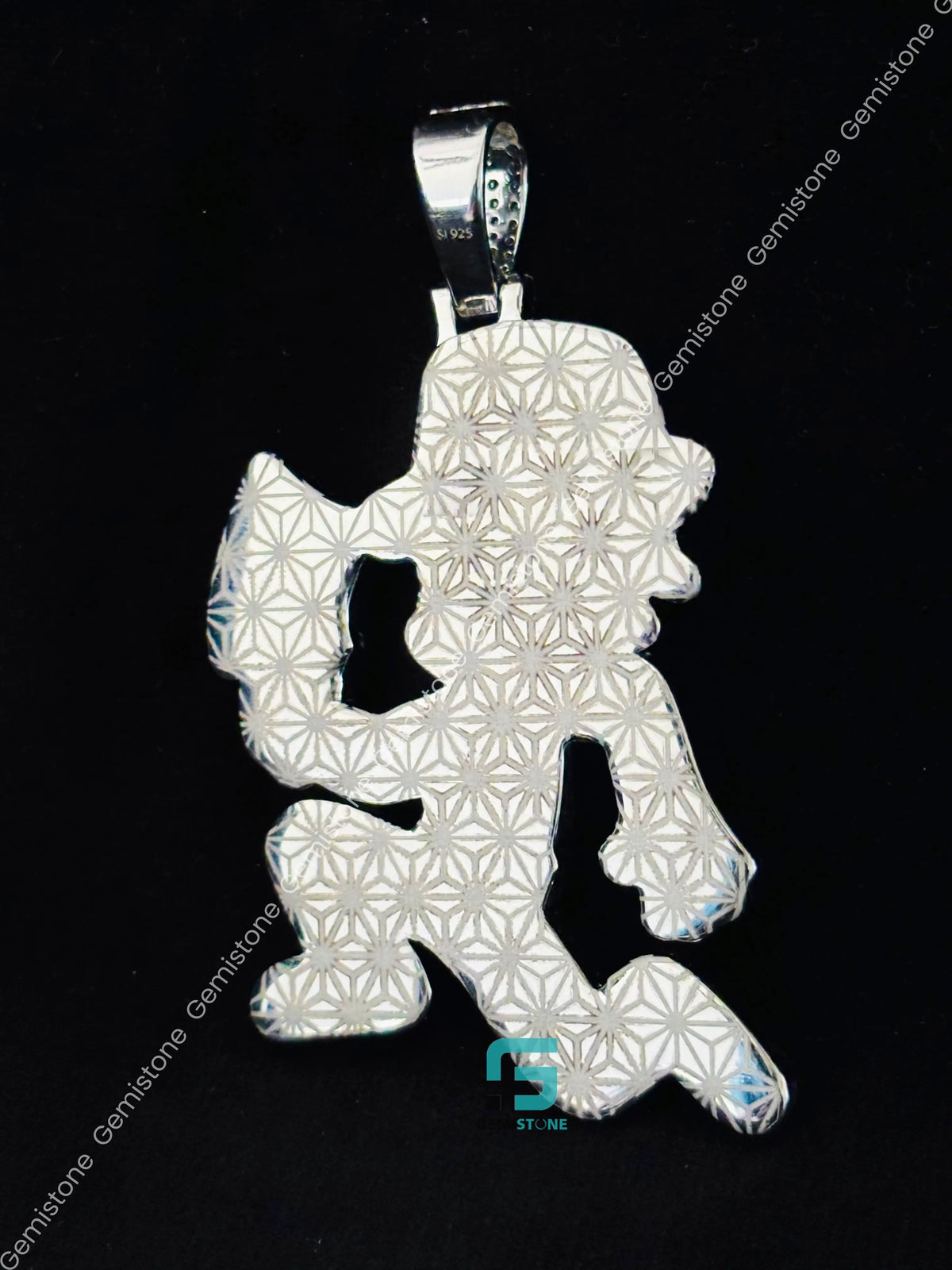 Black & White Diamond Moissanite Michael Hatchman Pendant