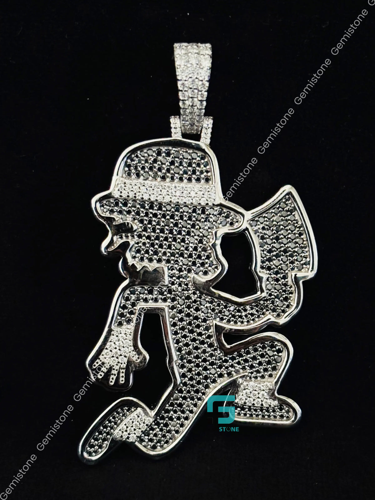 Black & White Diamond Moissanite Michael Hatchman Pendant