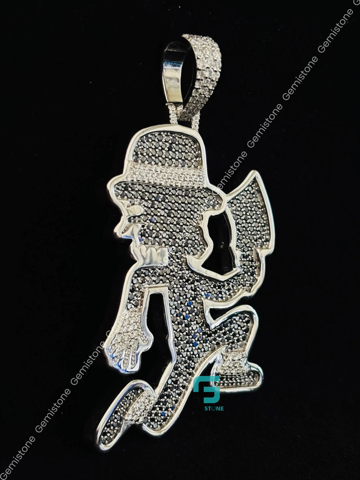 Black & White Diamond Moissanite Michael Hatchman Pendant
