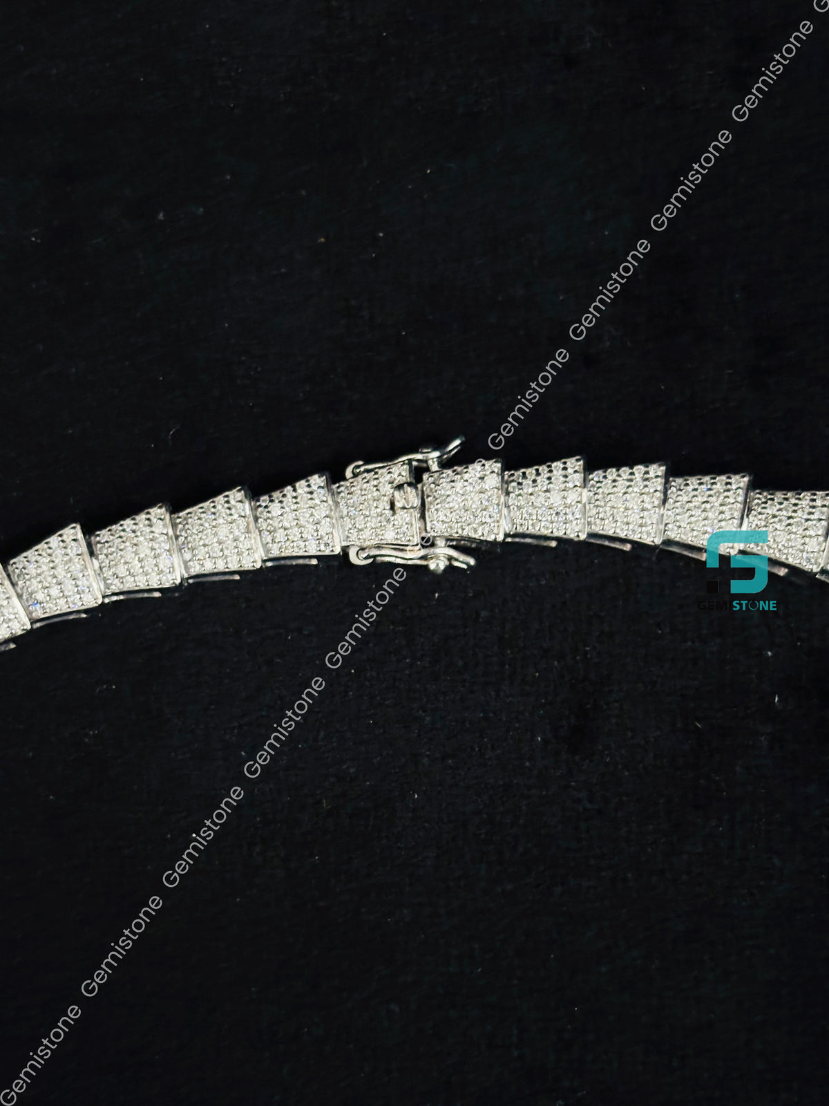 925 Silver Serpenti Viper Round Snake Moissanite Necklace