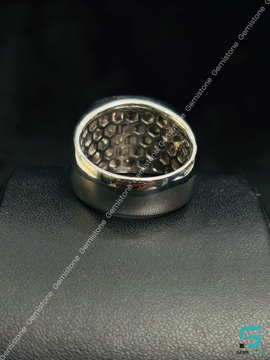Custom Alaphabet Letter 925 Sterling Silver Ring For Men