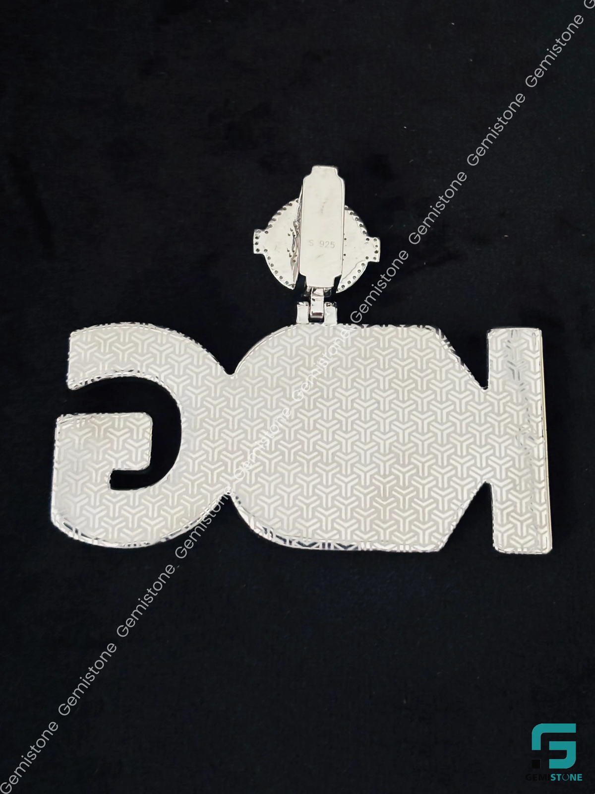 Round and Baguette Moissanite KBG Name Hip Hop Pendant