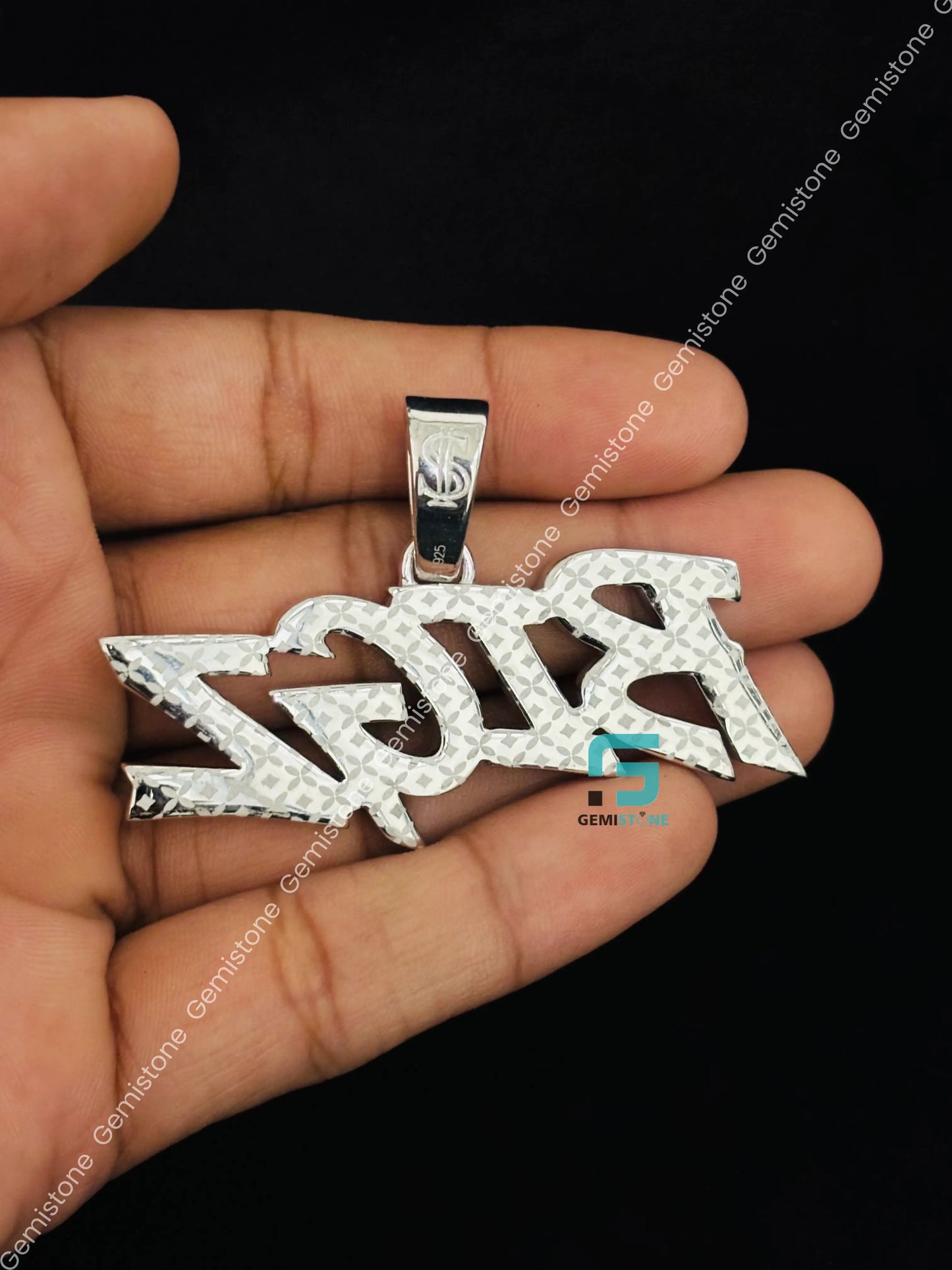 BIGZ Initial Letter Moissanite Hip Hop Pendant For Men