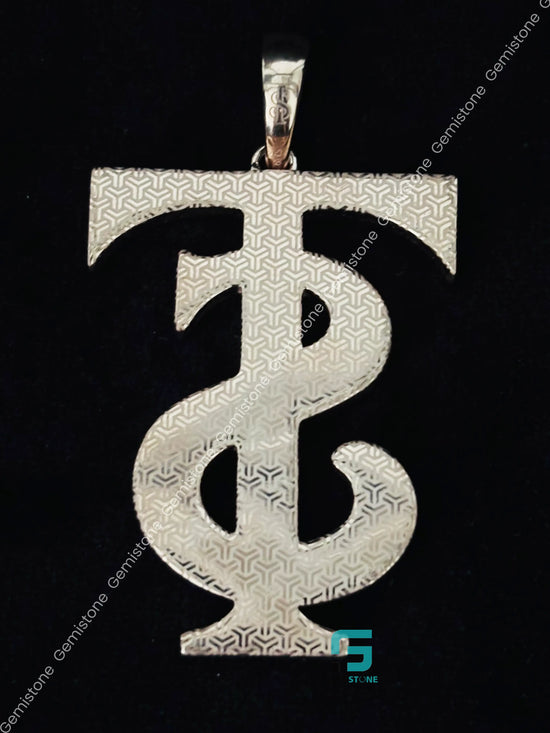 Custom Alphabet Letter Color Diamond Bust Down Pendant