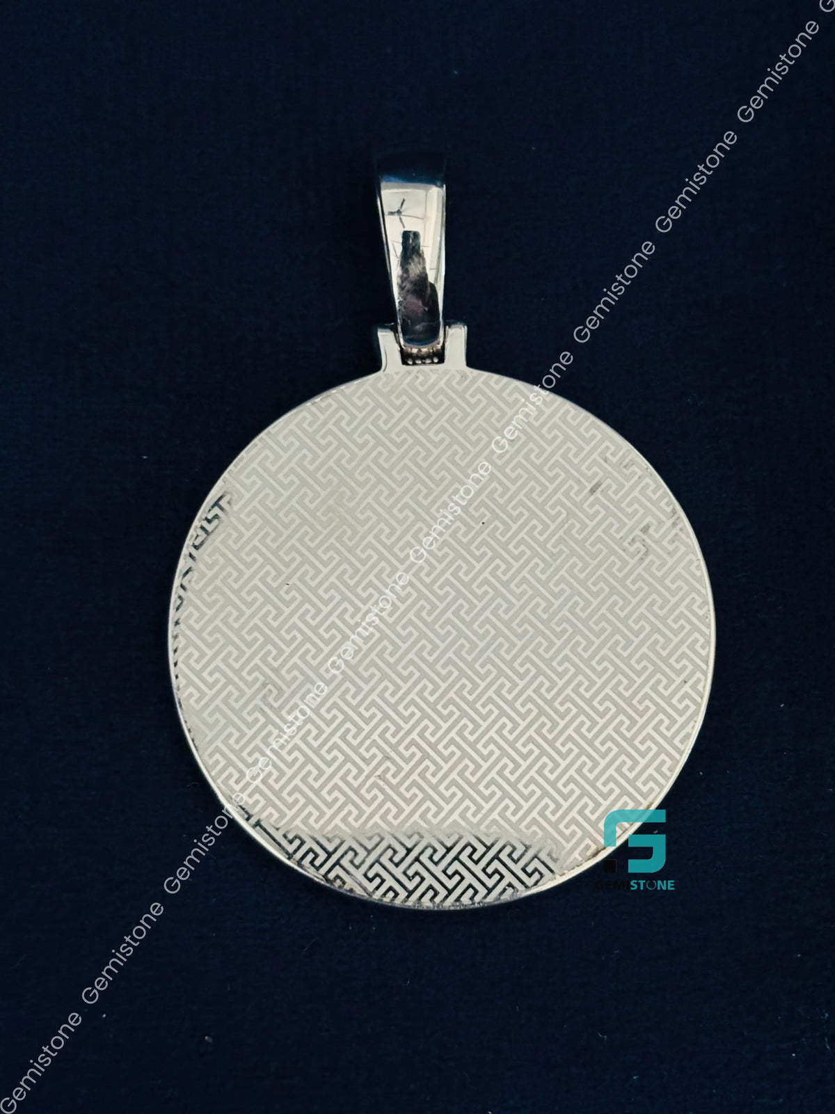 Big Bezel Custom Memory Photo Moissanite Iced Out Pendant