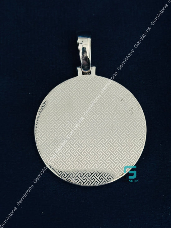 Big Bezel Custom Memory Photo Moissanite Iced Out Pendant