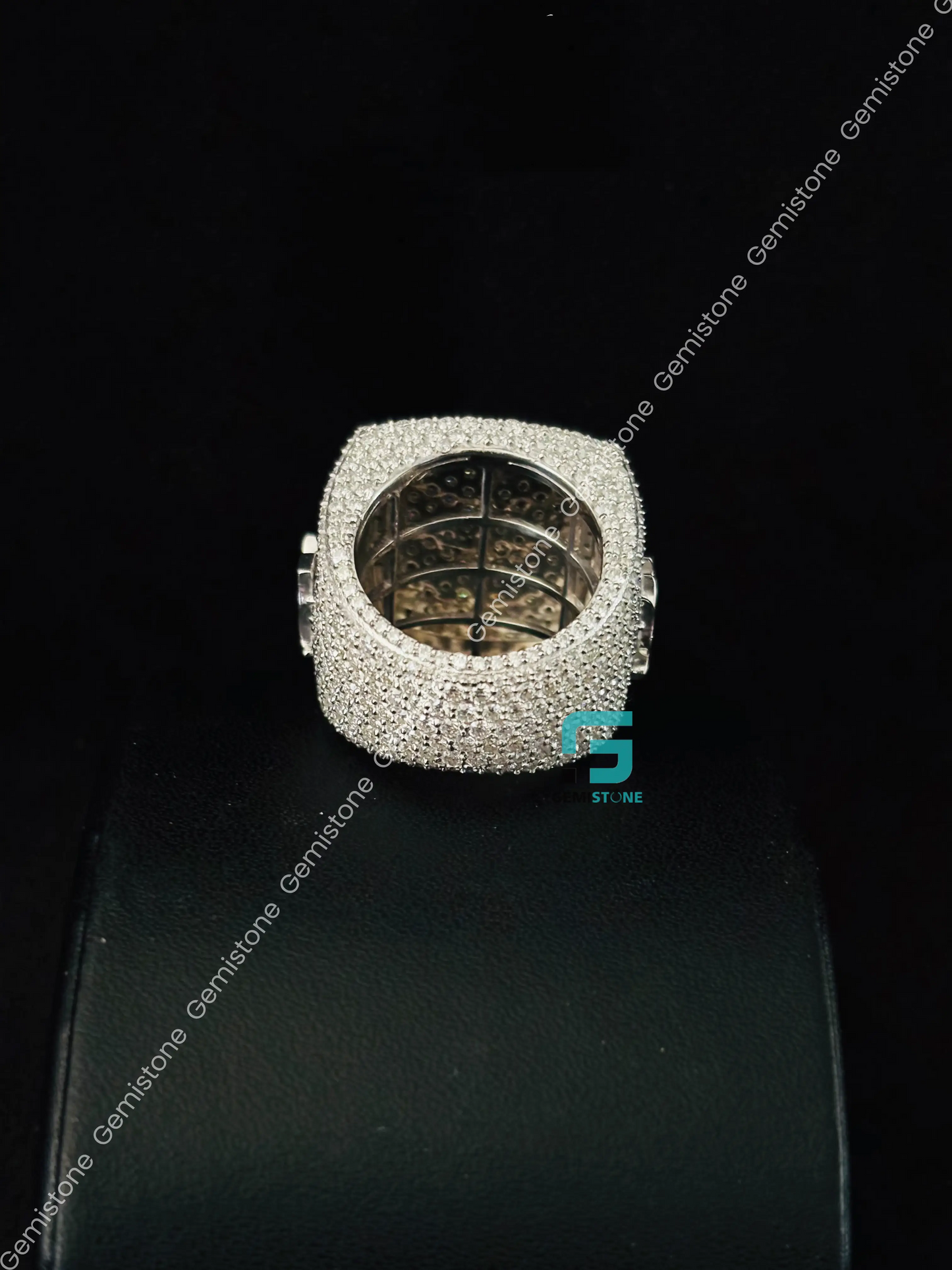 Custom Alphabet Rapper Moissanite Hip Hop Ring For Men