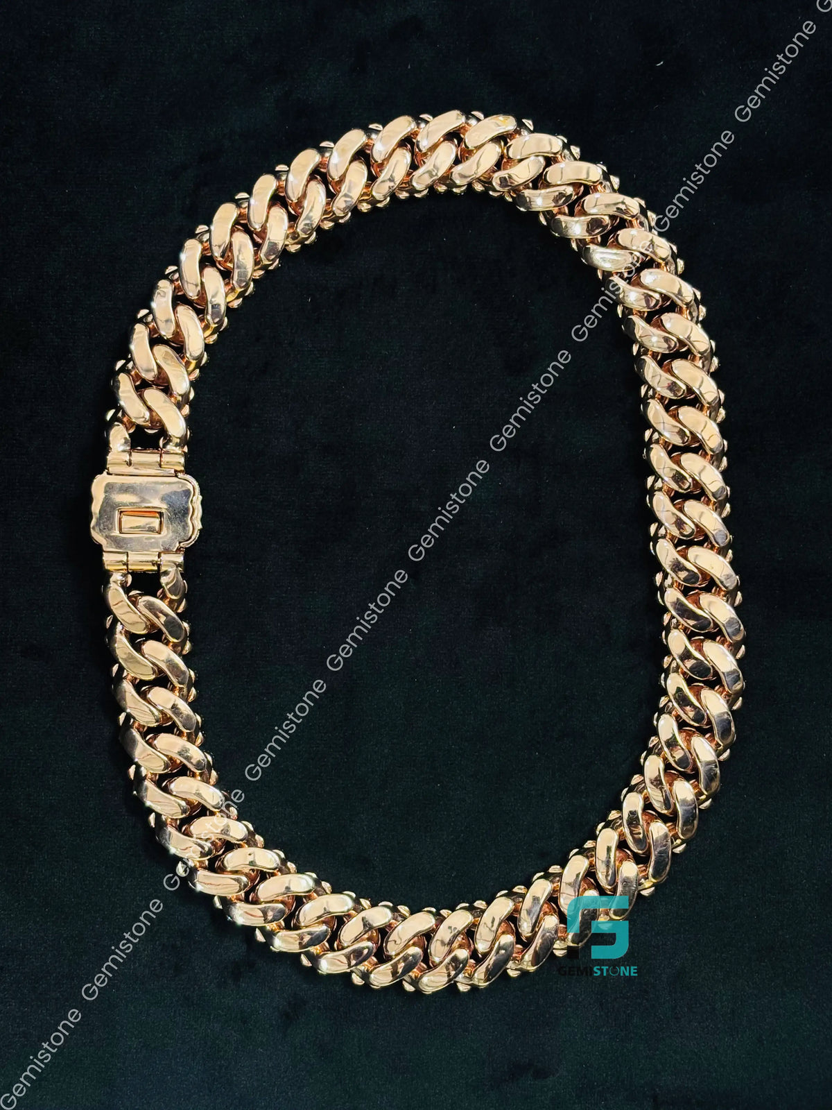 22MM Floral Shape Moissanite Cuban Link Hip Hop Chain For Men