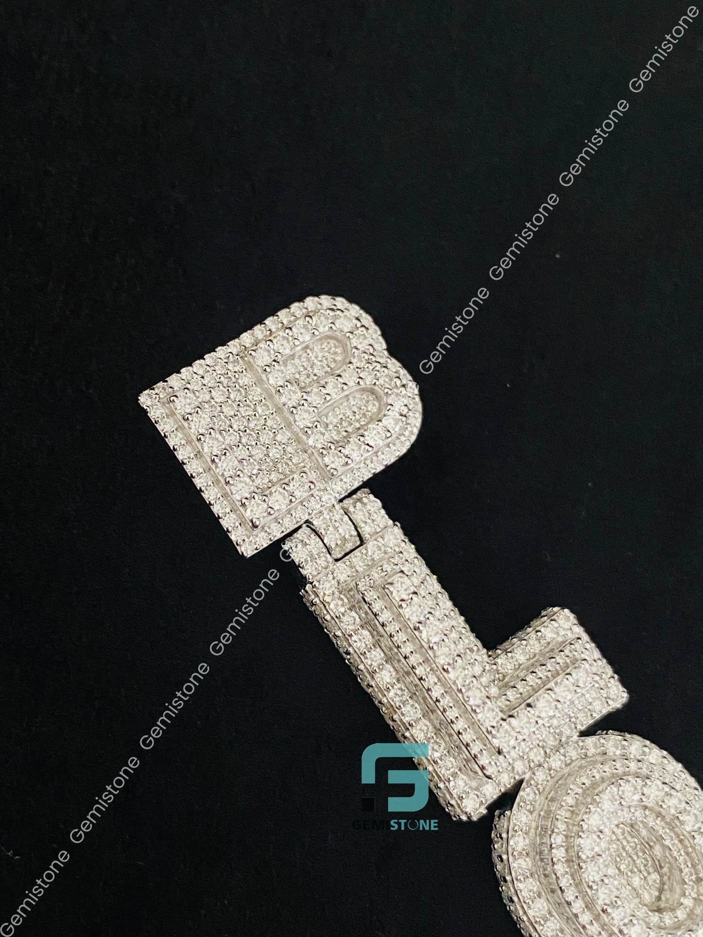 925 Custom Name Moissanite Pendant