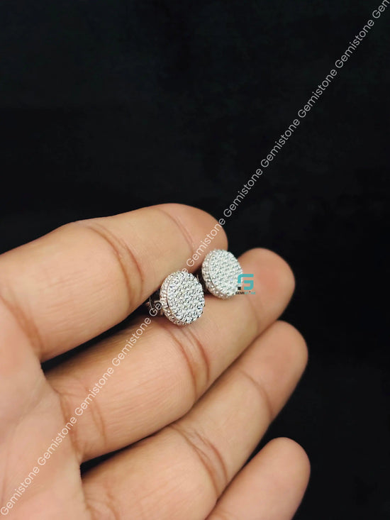 925 Mosaic Setting Moissanite Earrings