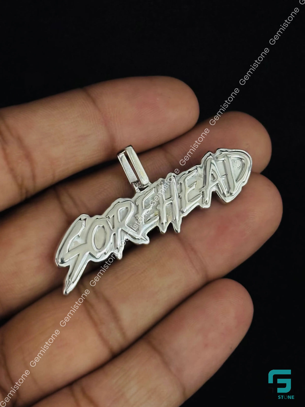 925 Silver Bust Down Custom Name Pendant