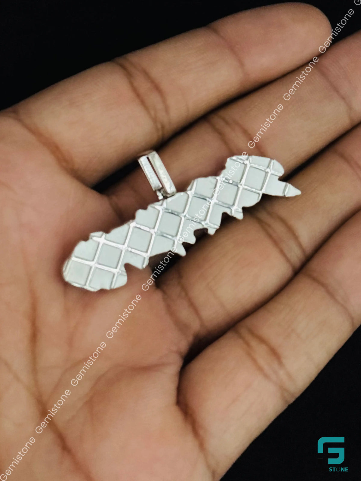 925 Silver Bust Down Custom Name Pendant For Women