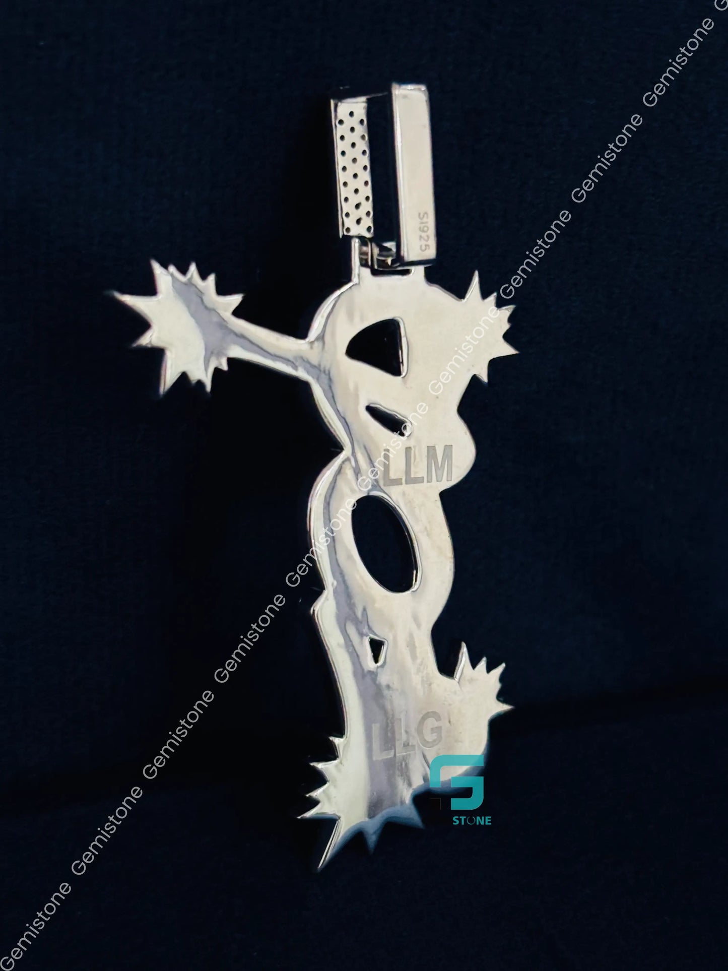 925 Silver Custom DON Name Moissanite Hip Hop Studded Pendant For Men