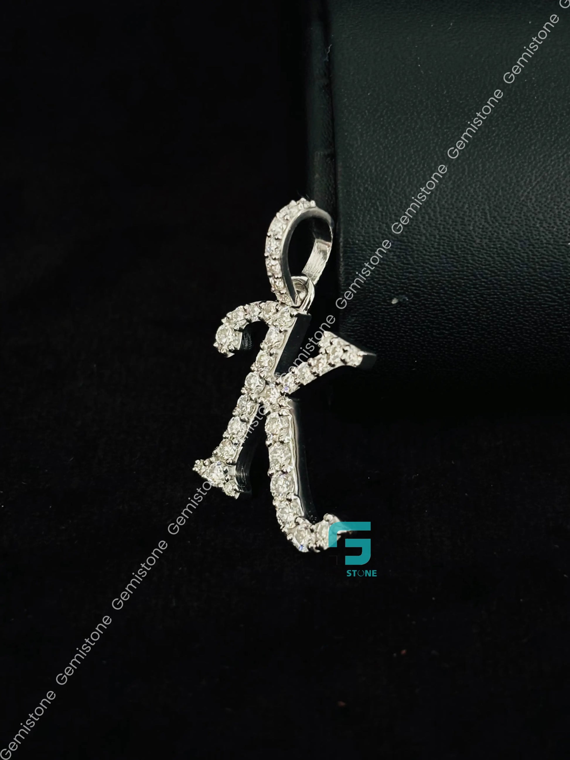 925 Silver Custom Letter Moissanite Alphabet Letter Pendant