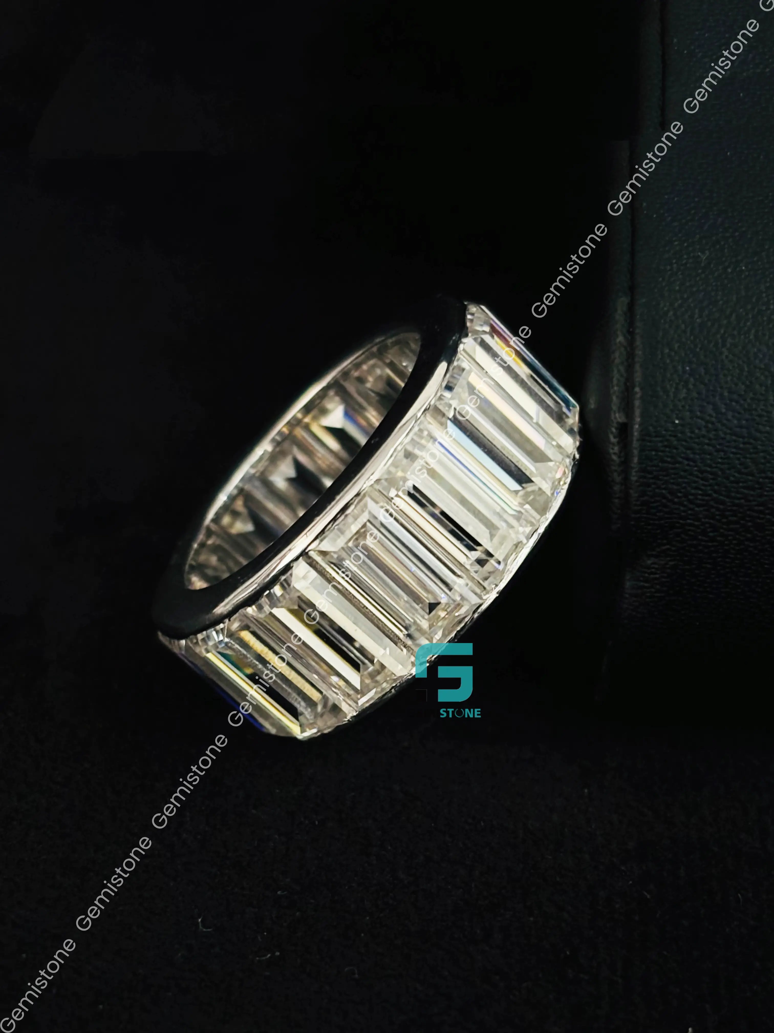 925 Silver Fully White Eternity Wedding BandForWomen