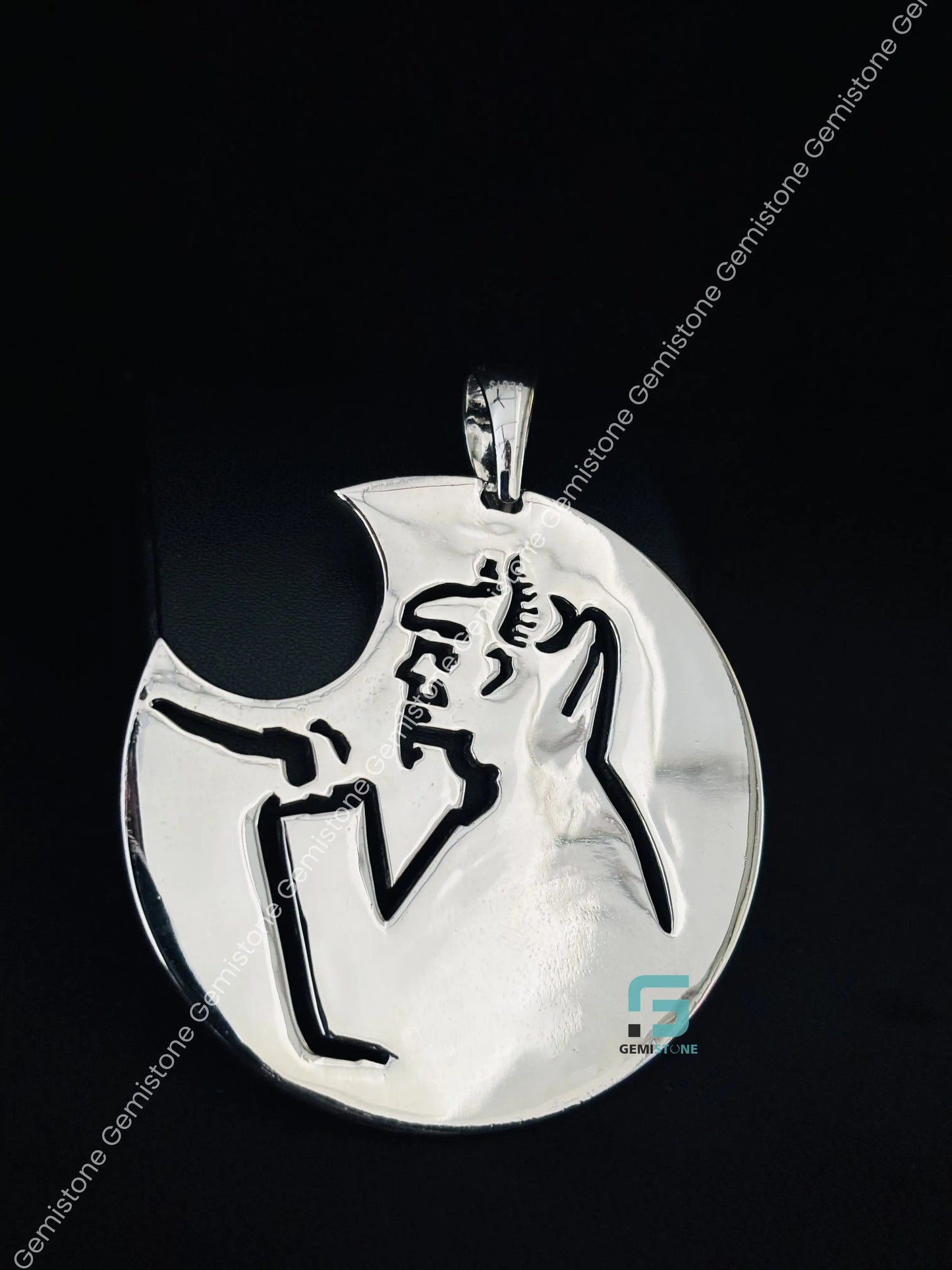 925 Silver ICP ESHAM Moissanite Pendant For Him