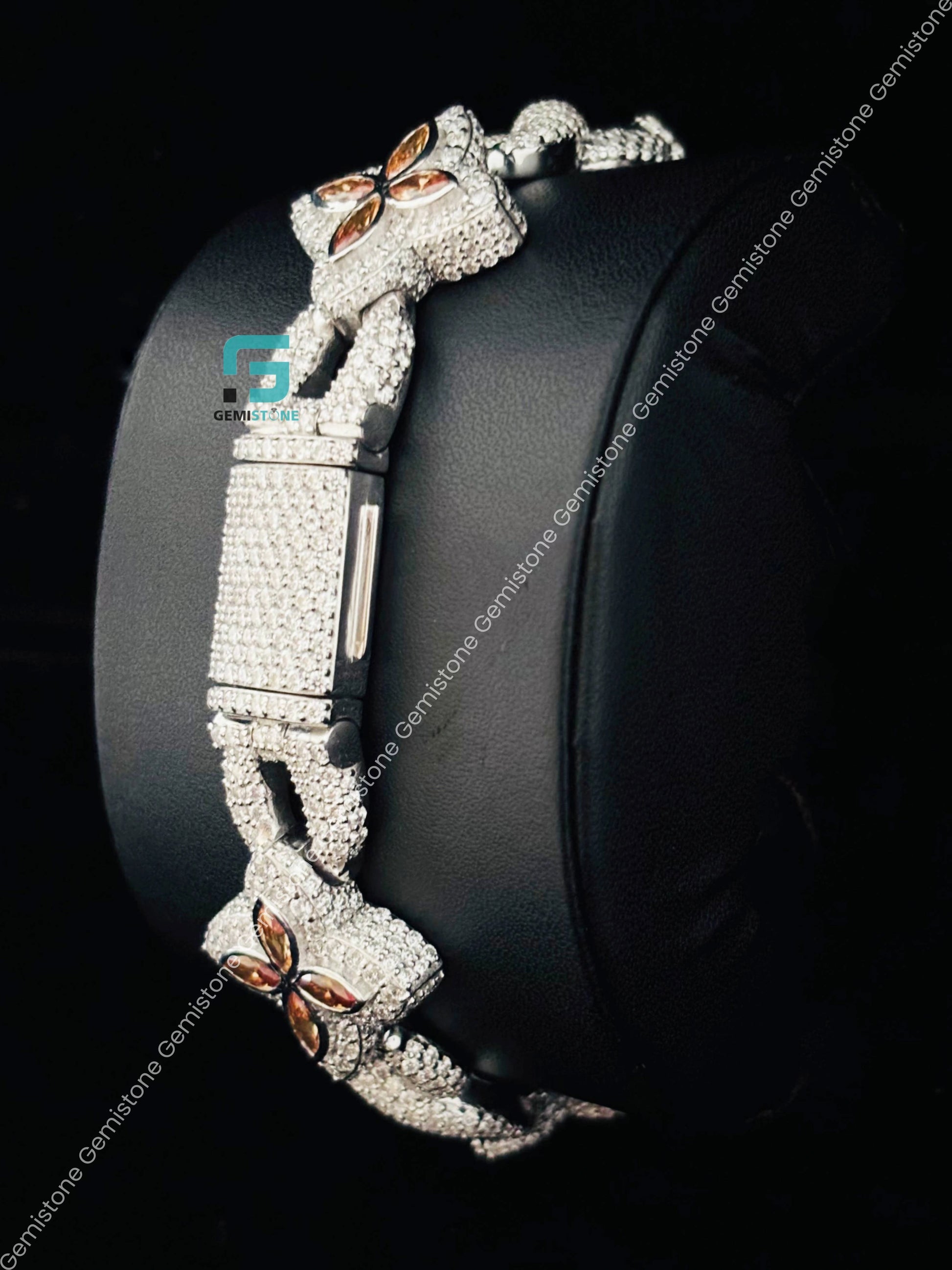 925 Silver Infinity Link Moissanite Bracelet