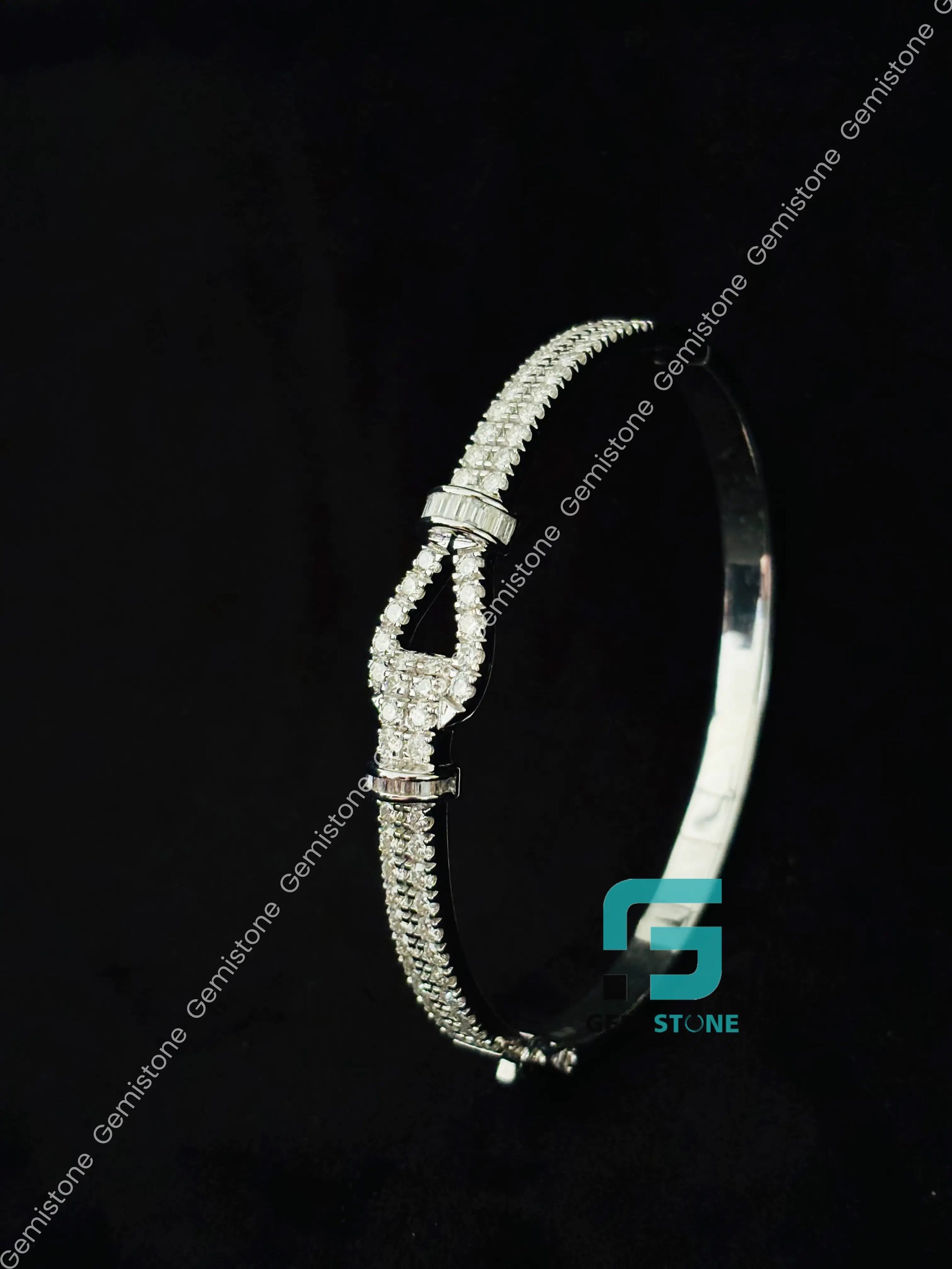 925 Silver Infinity Motif Moissanite Bracelet