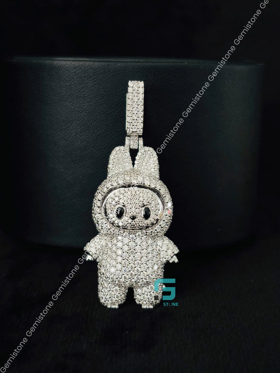 925 Silver Labubu Pendant