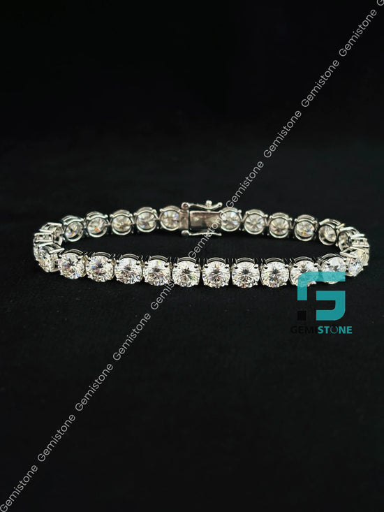 925 Silver Moissanite Bust Down Bracelet