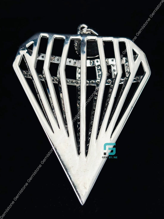 925 Silver Moissanite Disc Pendant