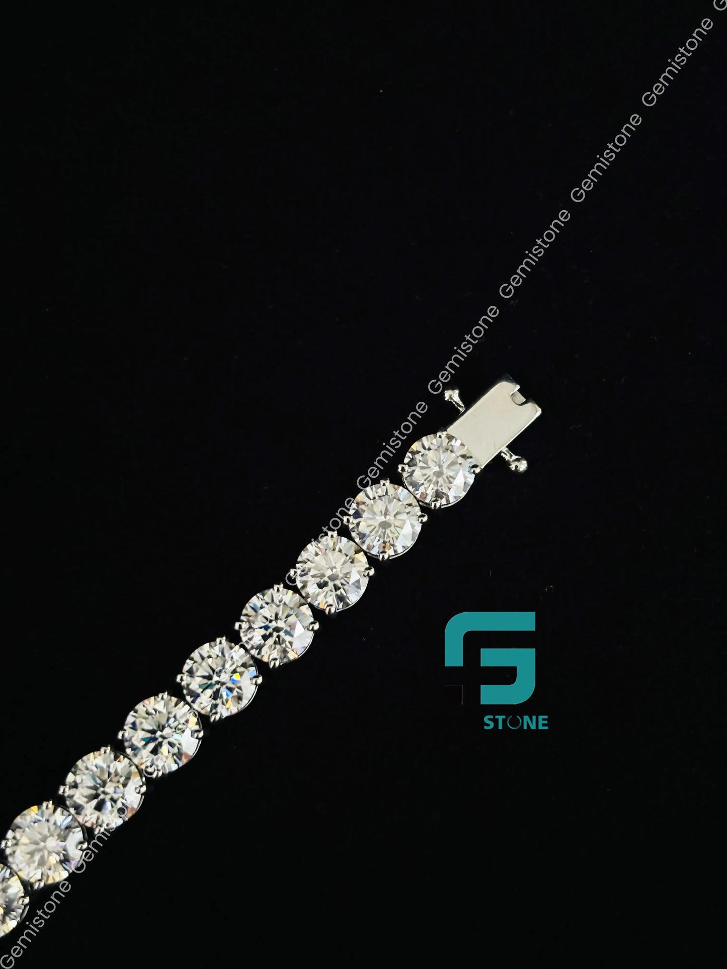 925 Silver Moissanite Iced Out Bracelet For Women