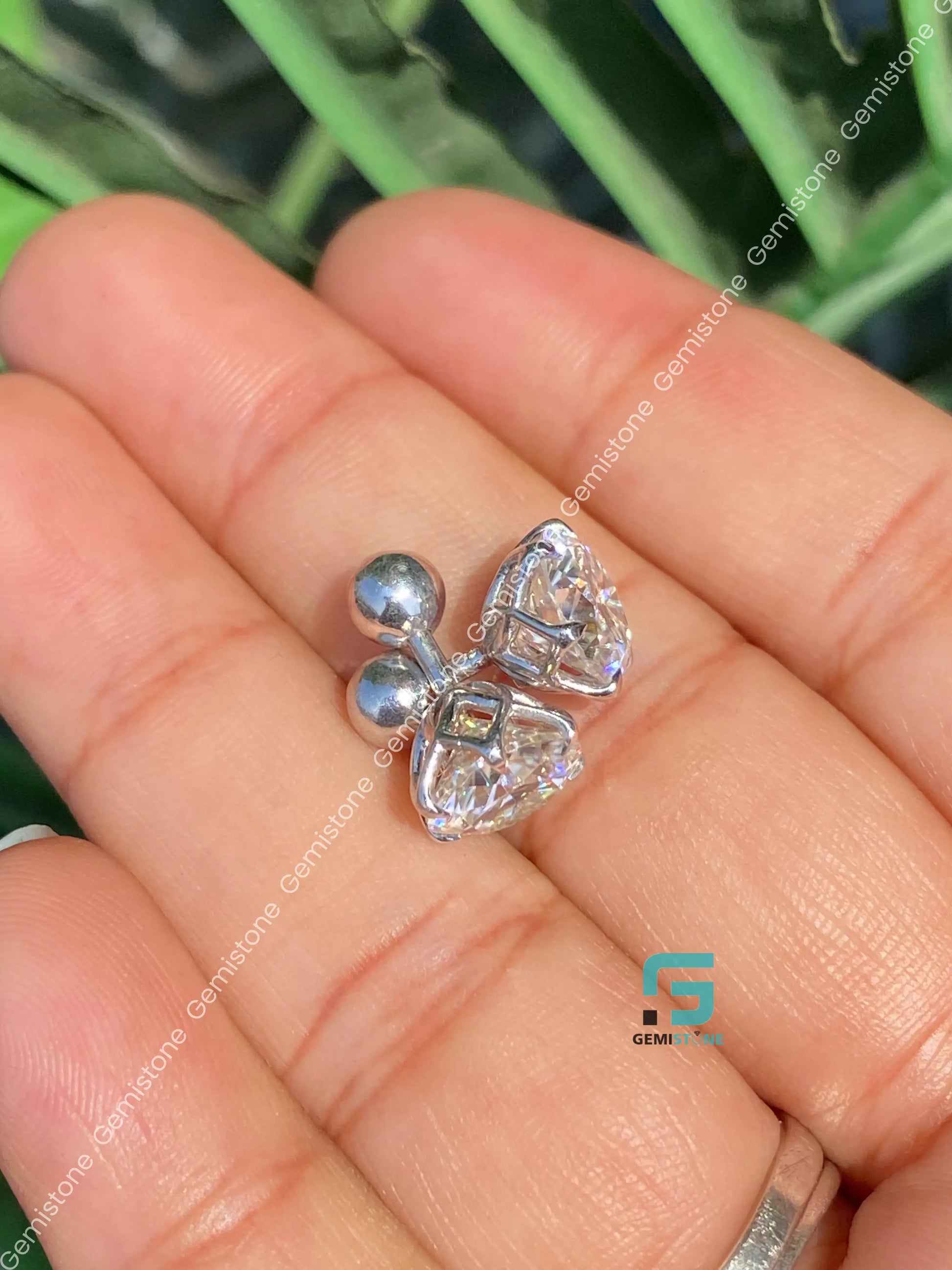 925 Silver Moissanite Solitaire Studs Earrings