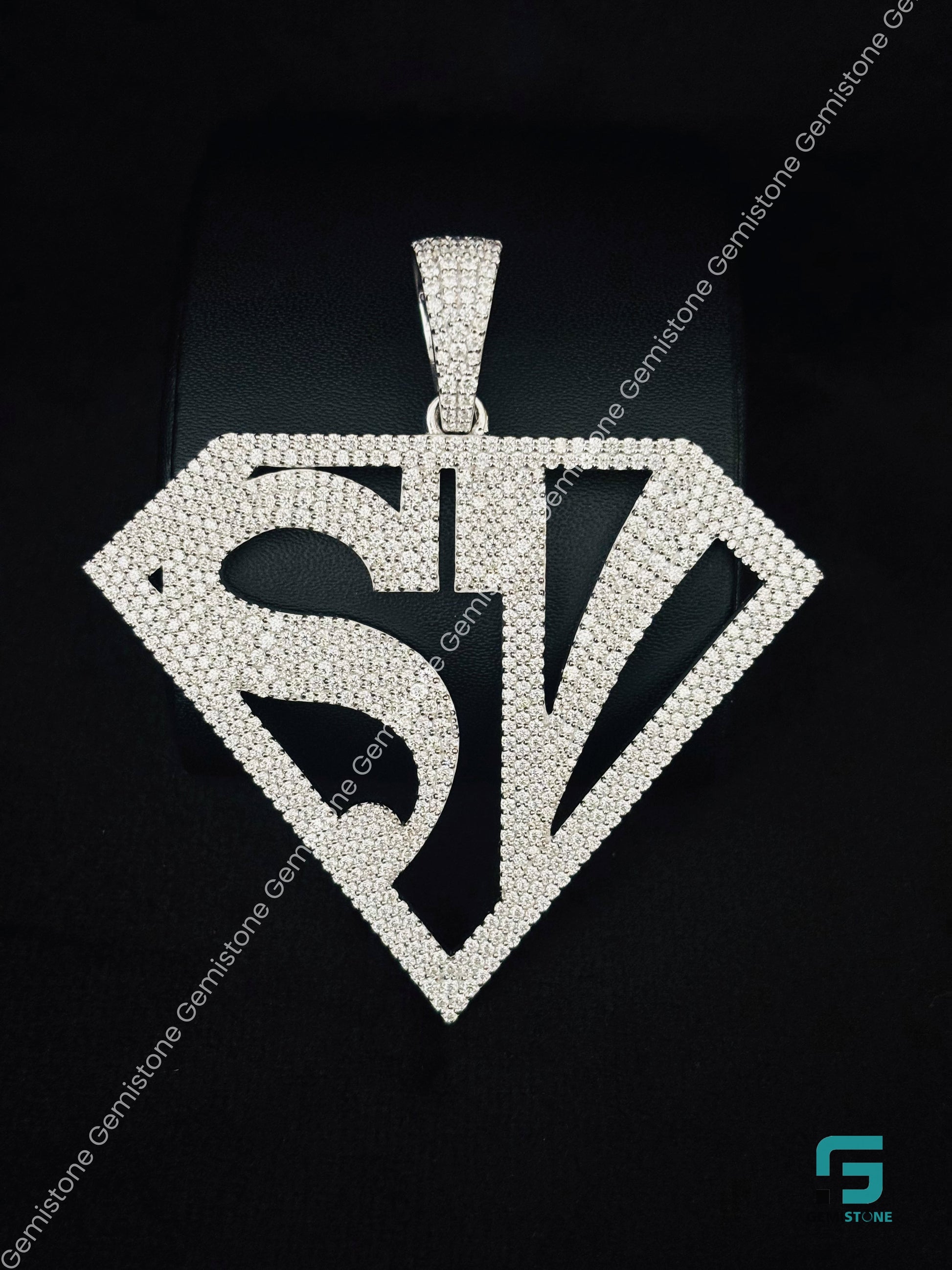 925 Silver Moissanite Soopa Villainz Pendant