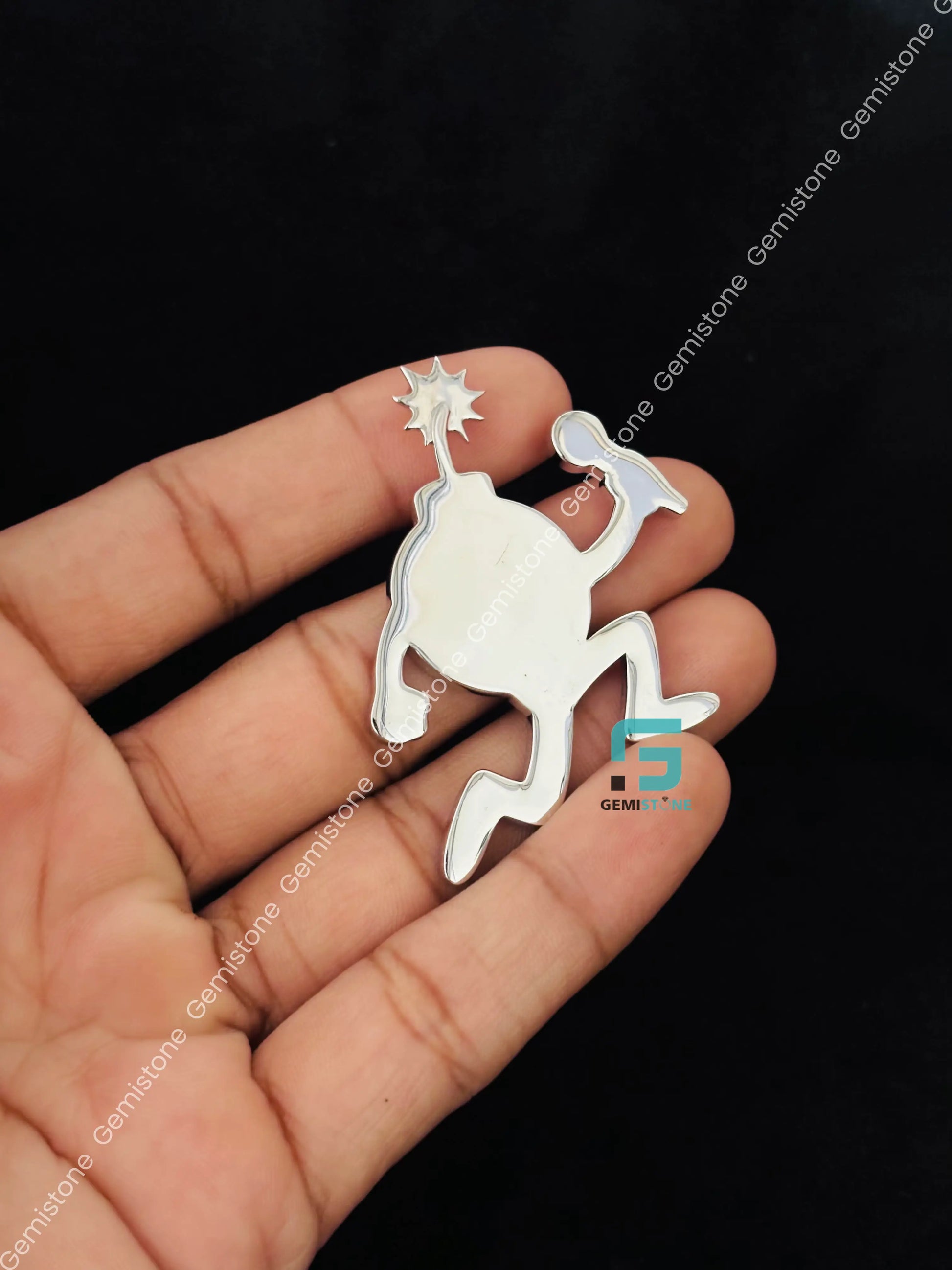 925 Silver Plain Cartoon Pendant For Unisex