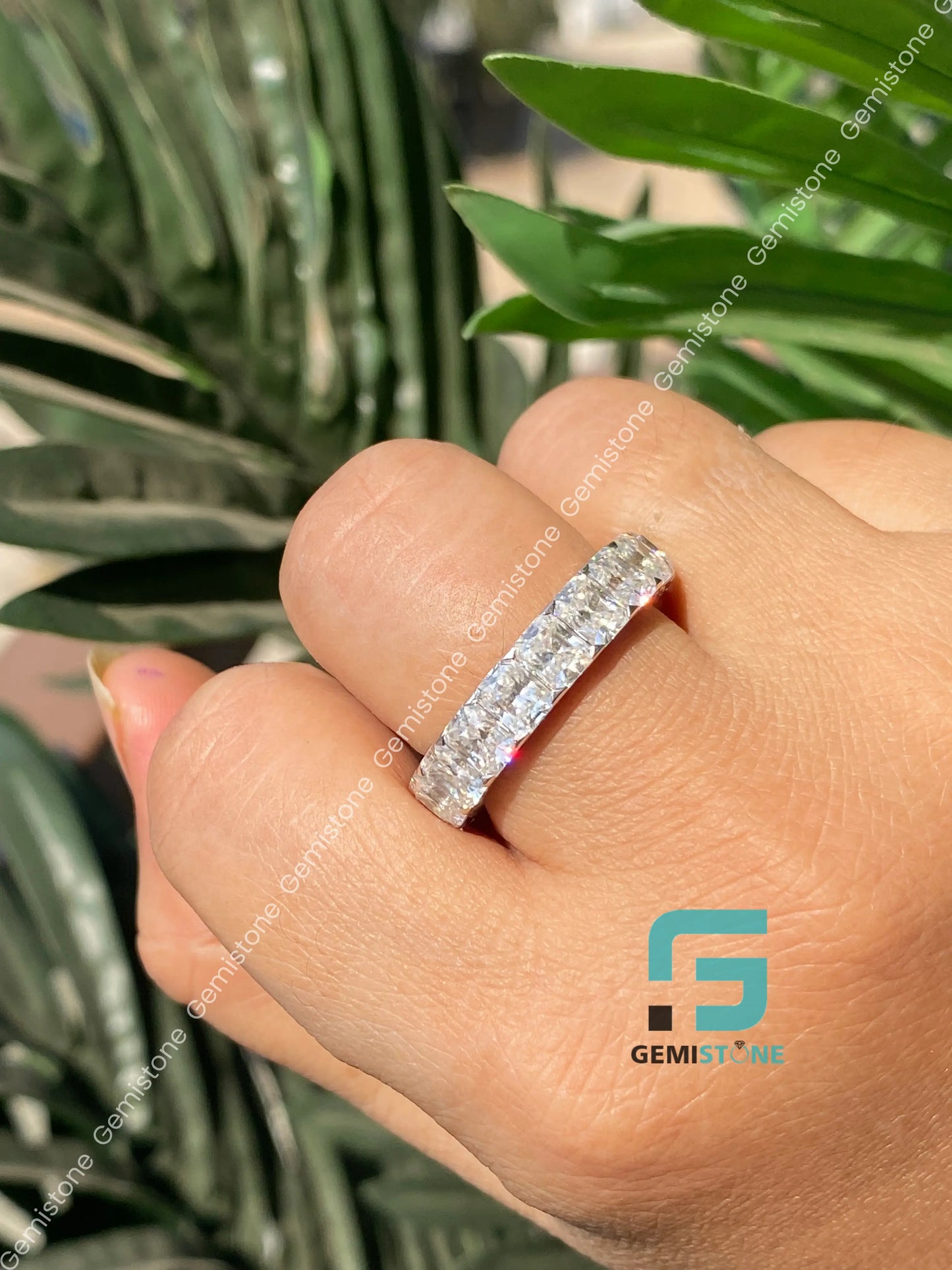 925 Silver Radiant Eternity Band For Women