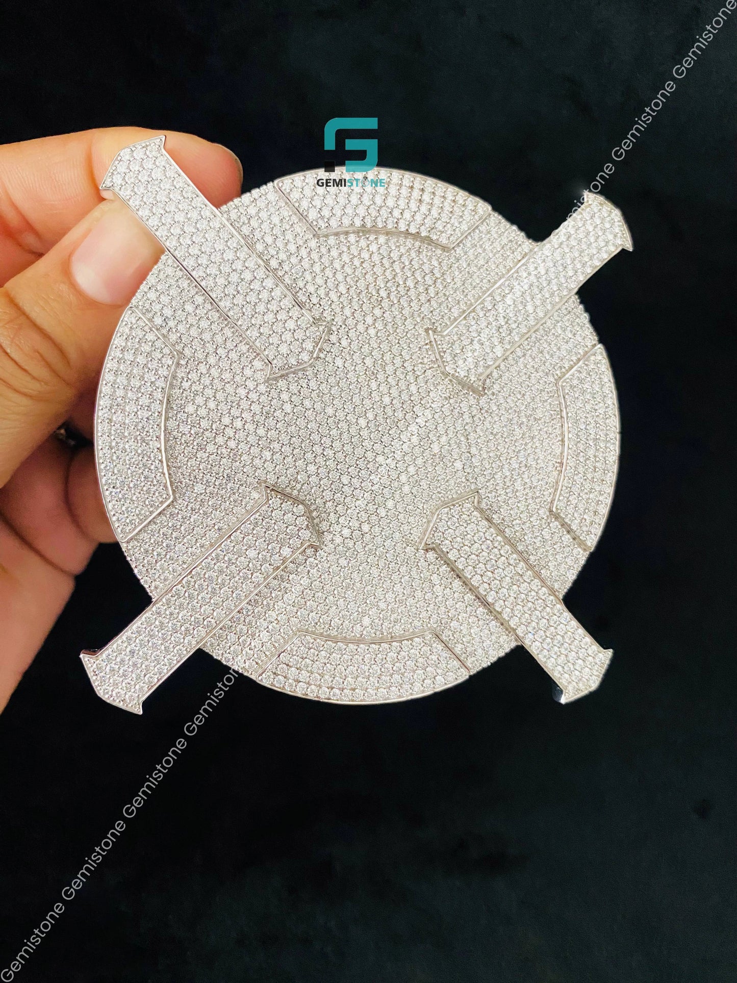 925 Silver Rapper Moissanite Pendant