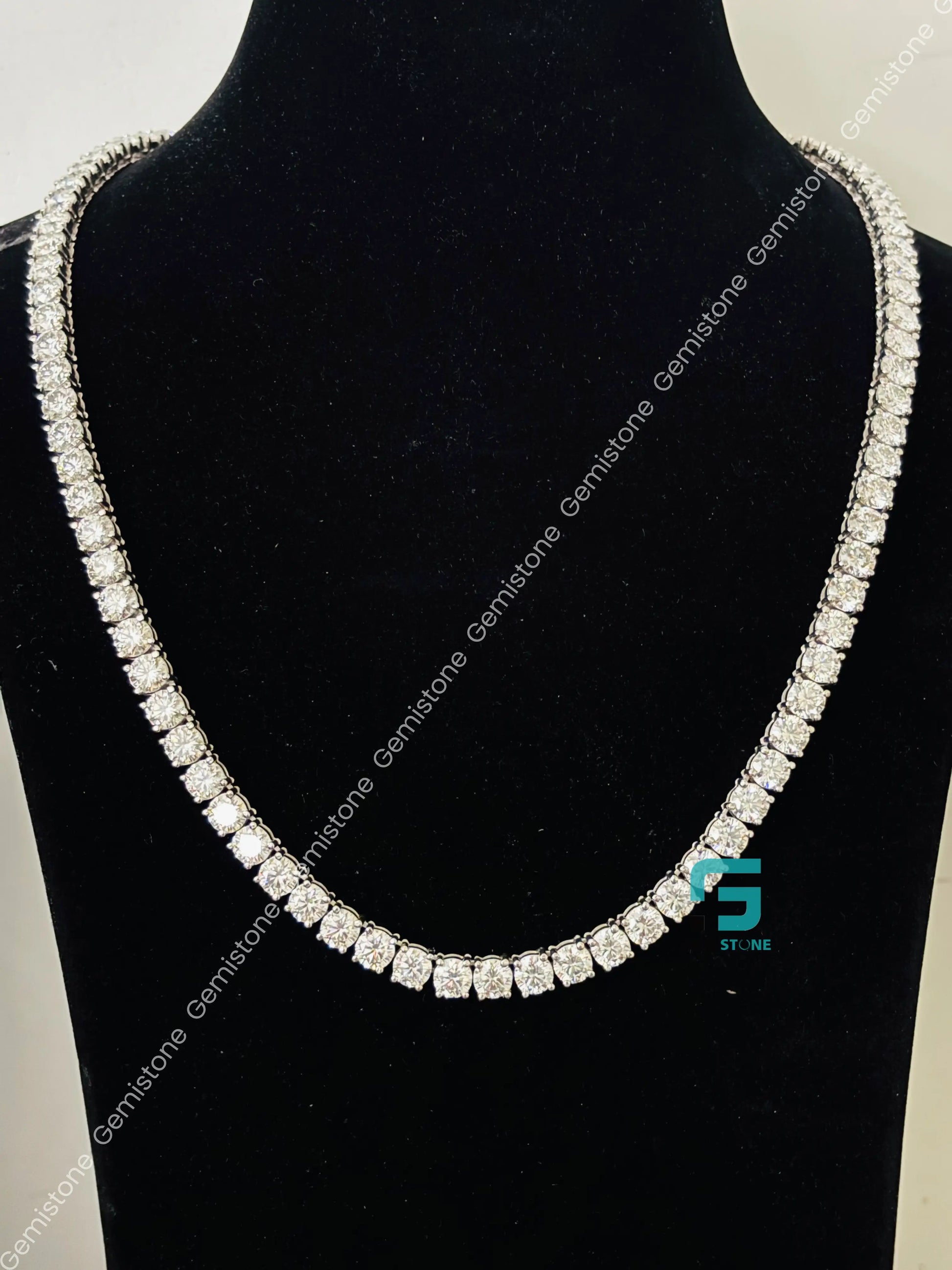 925 Silver Tennis Chain And Bracelete Combo 