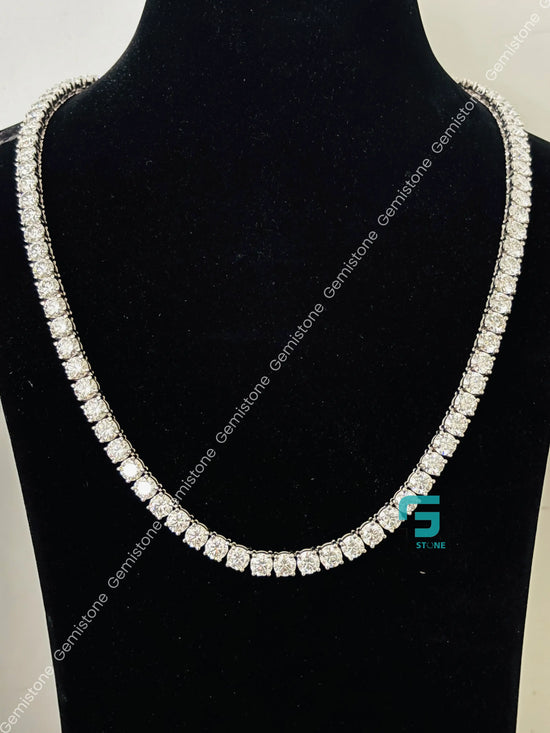 925 Silver Tennis Chain And Bracelete Combo 