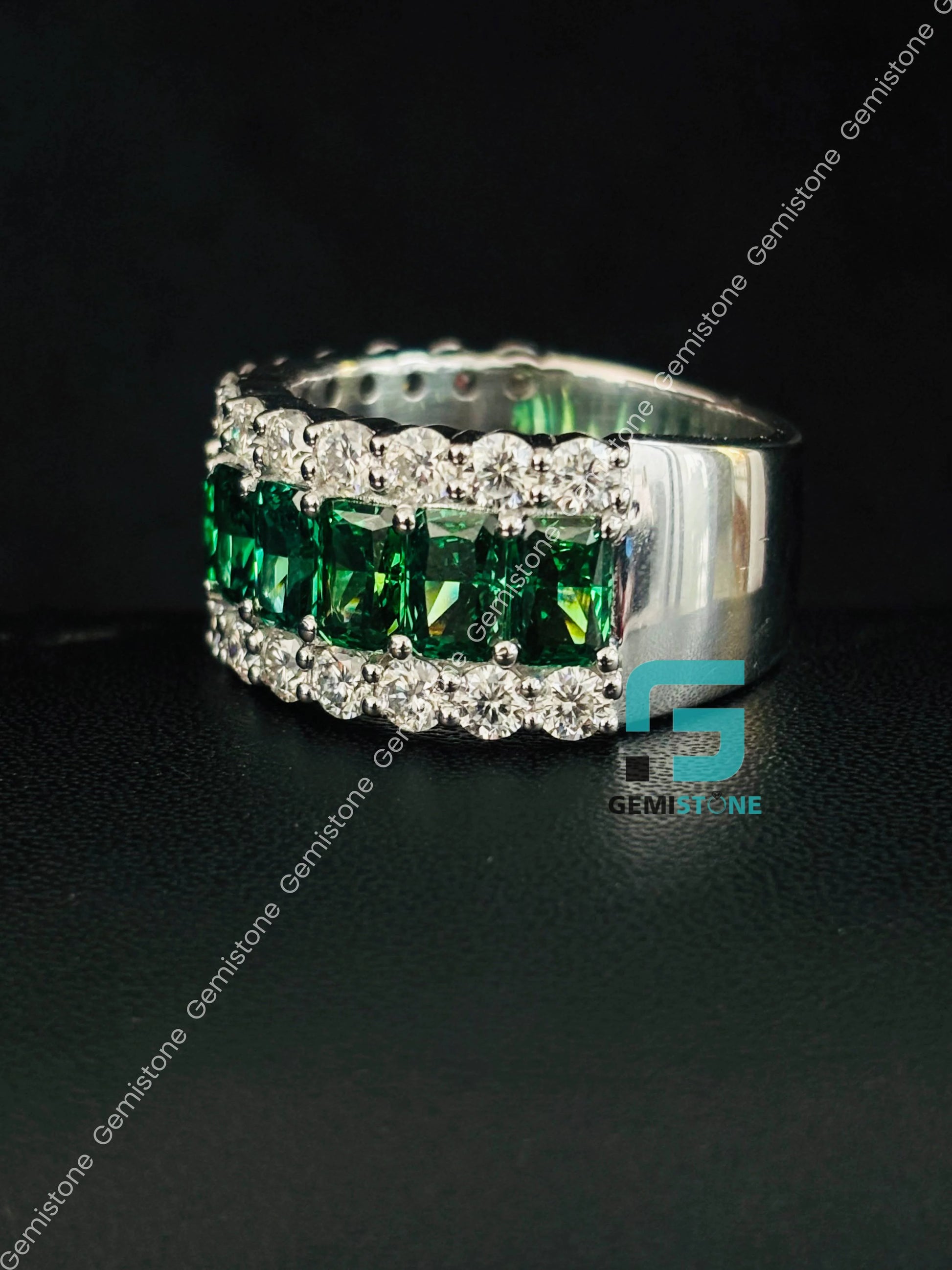 925 Silver Triple Row Multi Stack Anniversary Band