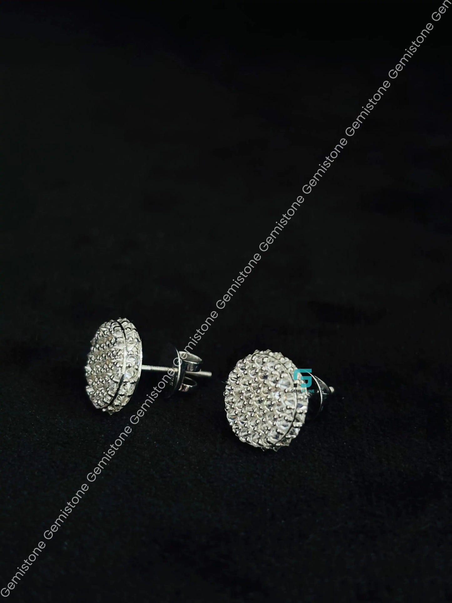 925 Silver Upside Down Moissanite Earrings