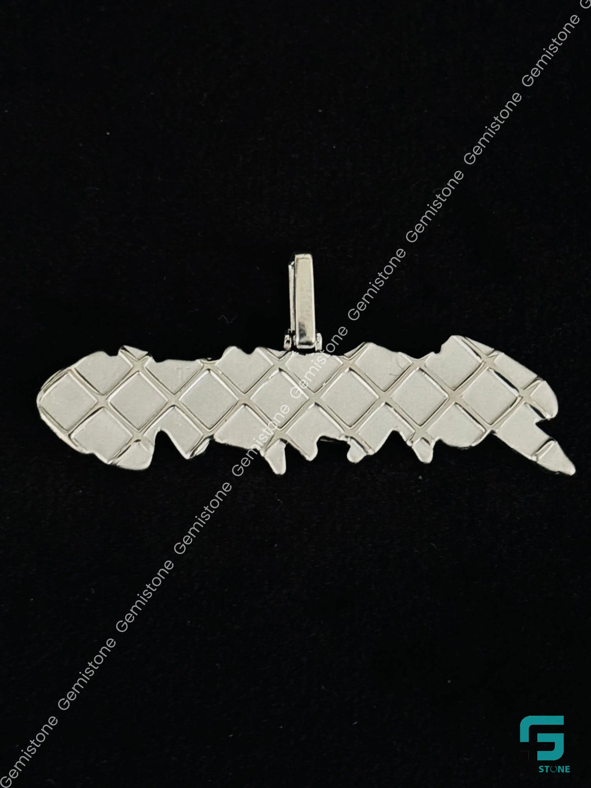 925 Solid Silver Bust Down Custom Name Pendant