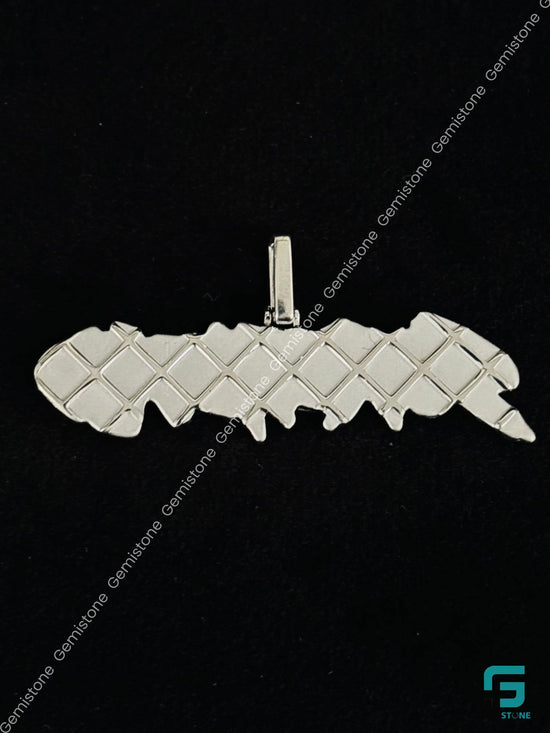 925 Solid Silver Bust Down Custom Name Pendant