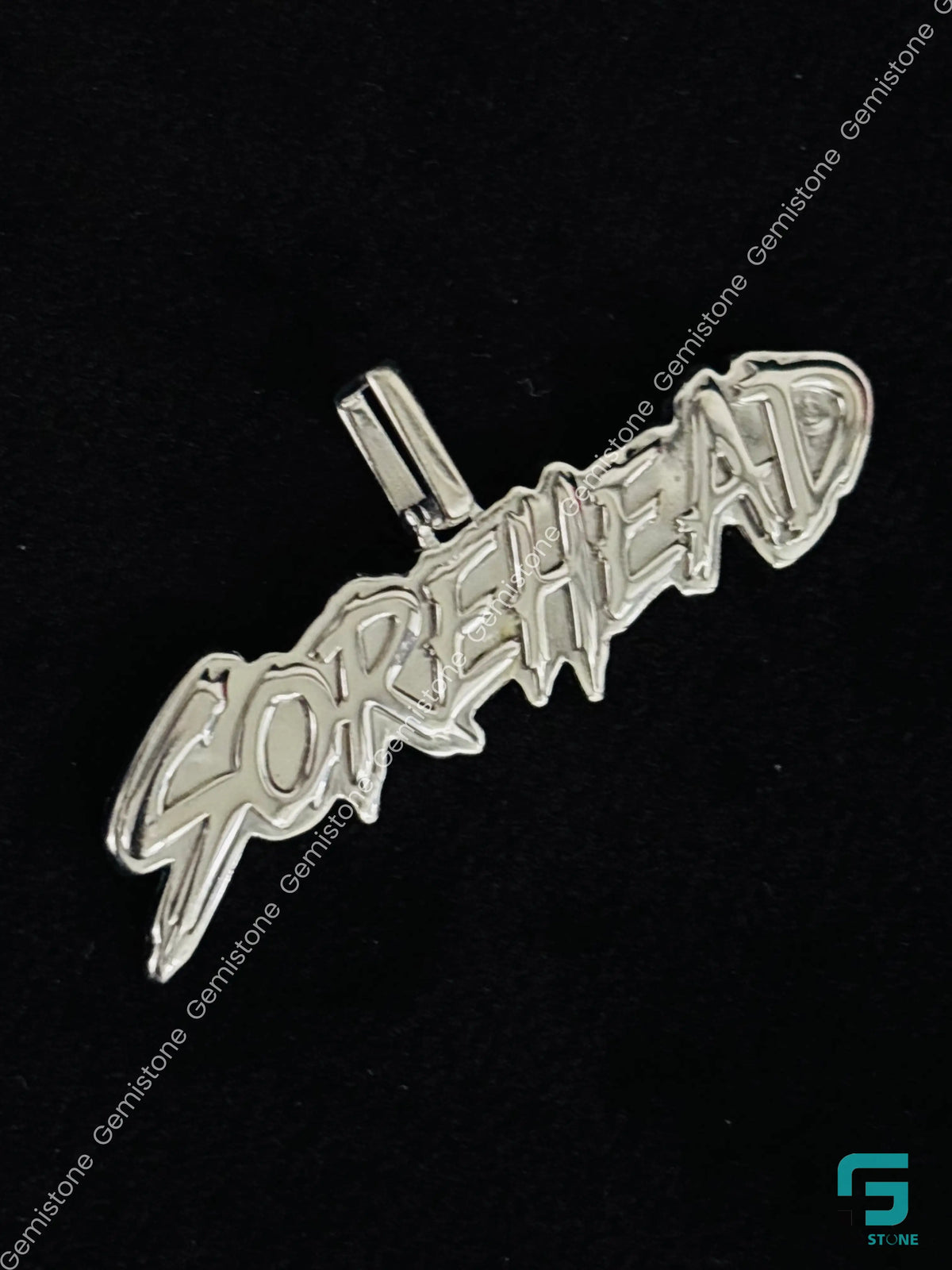 925 Solid Silver Bust Down Custom Name Pendant For Her