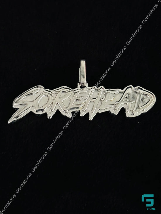 925 Solid Sterling Silver Bust Down Custom Name Pendant 