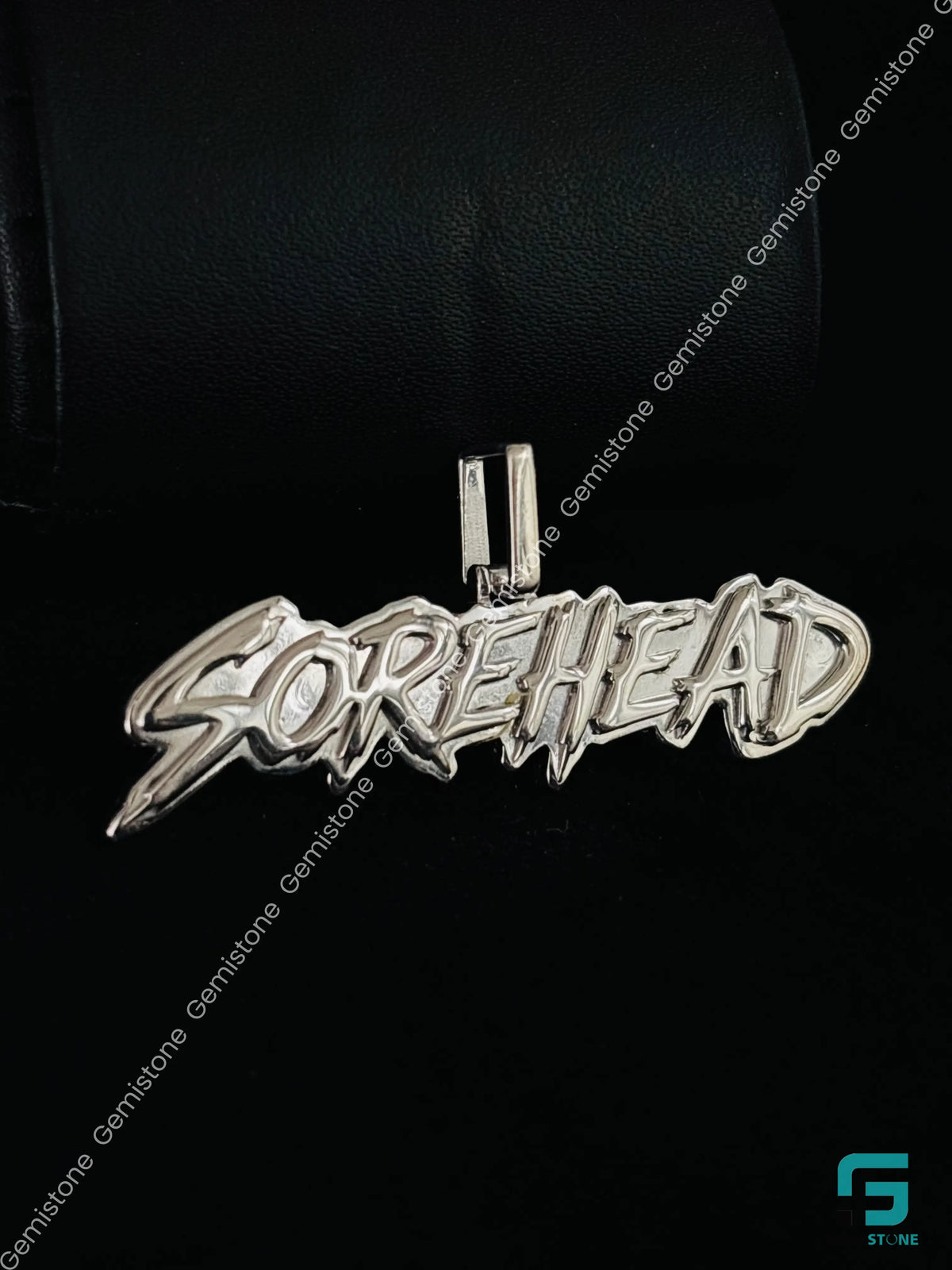 925 Solid Sterling Silver Bust Down Custom Name Pendant For Women