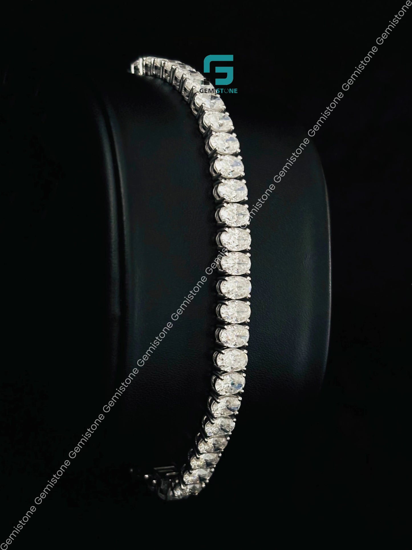 925 Starling Silver Bust Down Tennis Bracelet